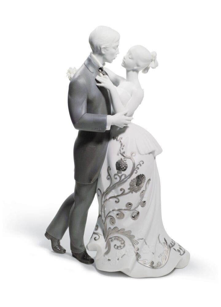 Figura pareja El vals de los novios. Lustre plata en Lladró
