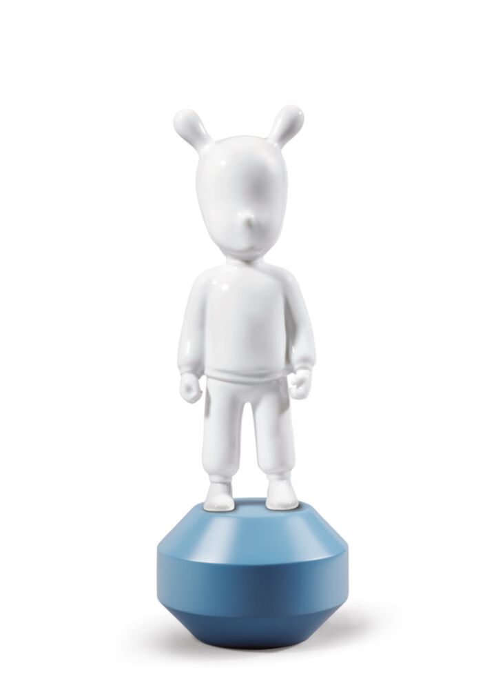 The Guest Little-white on blue Figurine. Small Model in Lladró