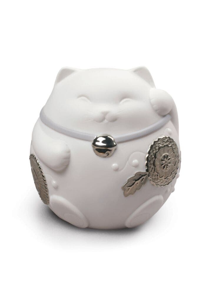 Figura Maneki Neko III. Lustre plata en Lladró