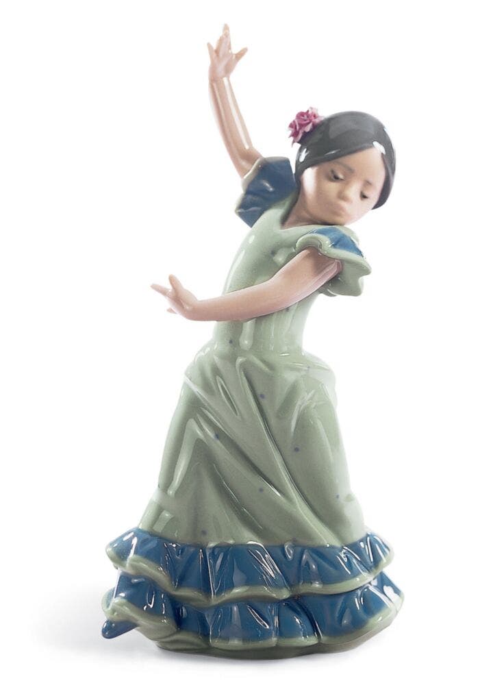 Lolita Flamenco Dancer Girl Figurine. Blue in Lladró