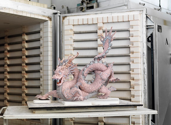 Dragon in oven